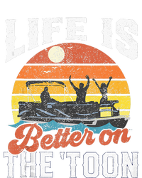 Life Is Better On The Toon Pontoon Boat Boating Gift For Dad Flat Bill Trucker Hat