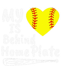 My Heart Is Behind Home Plate Softball Proud Mom Dad Kids Tie-Dye T-Shirt