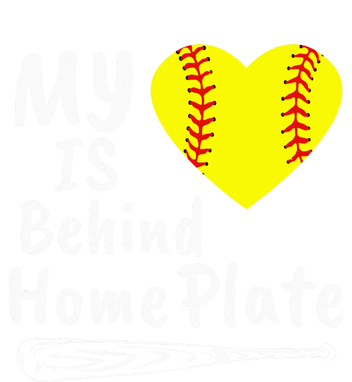 My Heart Is Behind Home Plate Softball Proud Mom Dad Kids Tie-Dye T-Shirt