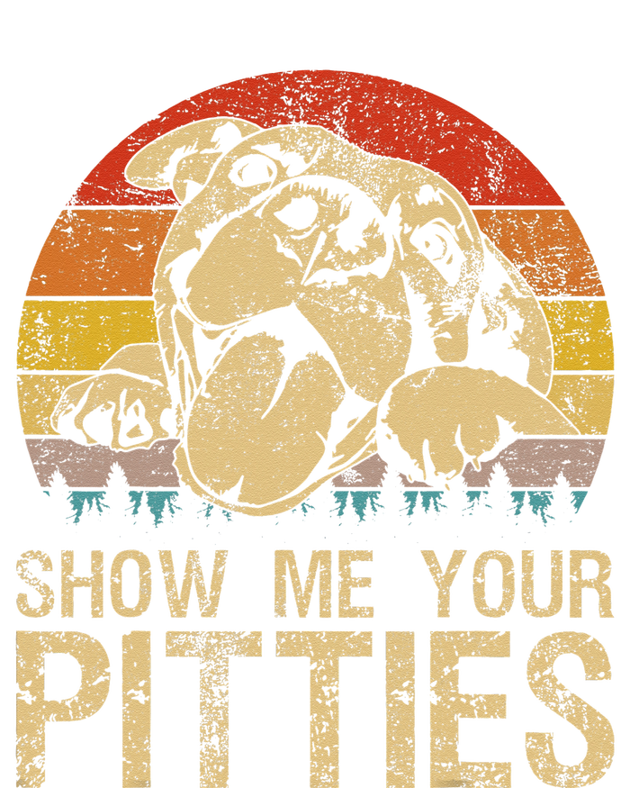 Show Me Your Pitties Funny Pitbull Dog Lovers Retro Vintage T-Shirt