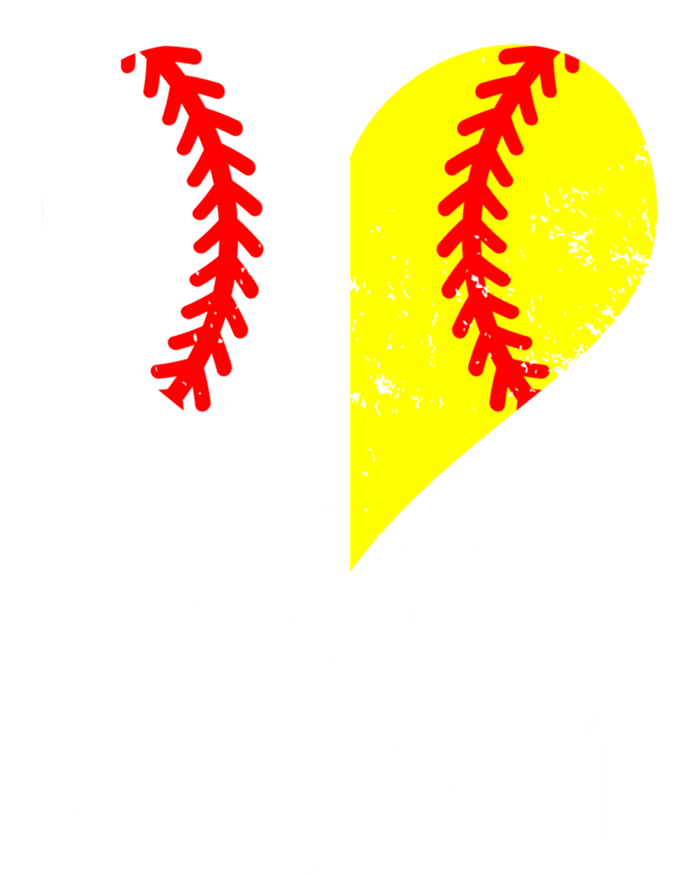 Ball Aunt Heart Funny Baseball Softball Aunt Cool Gift Kids Tie-Dye T-Shirt