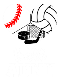 Ball Aunt Heart Funny Baseball Volleyball Hockey Aunt Gift Tall Sweatshirt