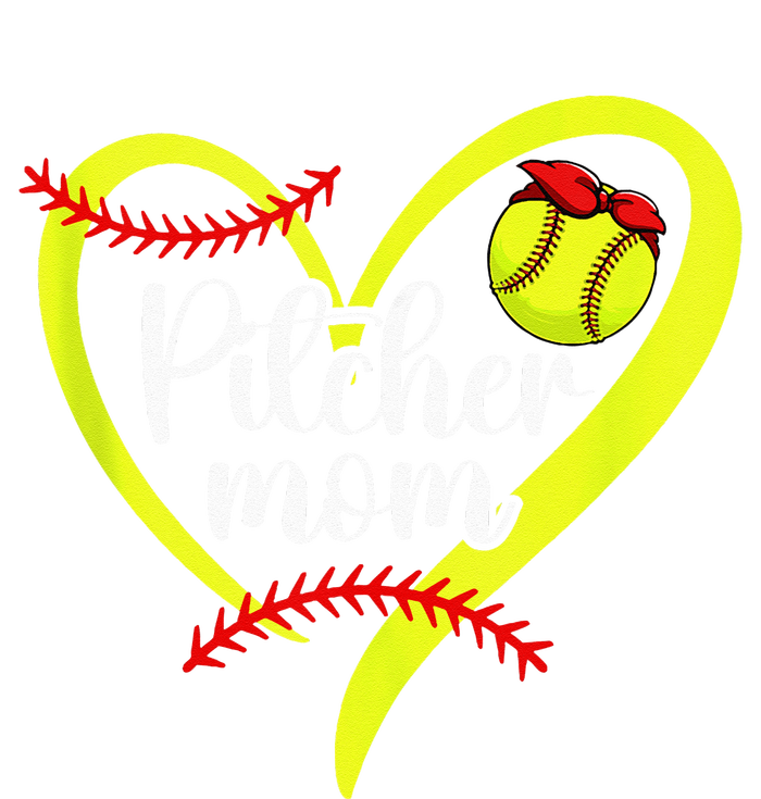 Softball Pitcher Mom Heart Mama Of A Softball Pitcher Mother Cool Comfort Performance Bucket Hat