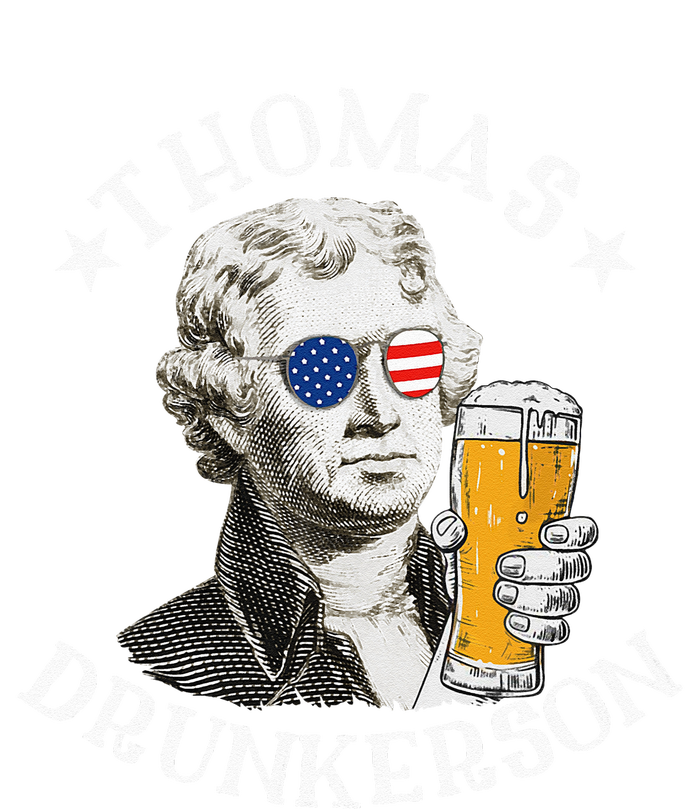 Thomas Drunkerson President Thomas Jefferson Drinking Beer Doggie Tank