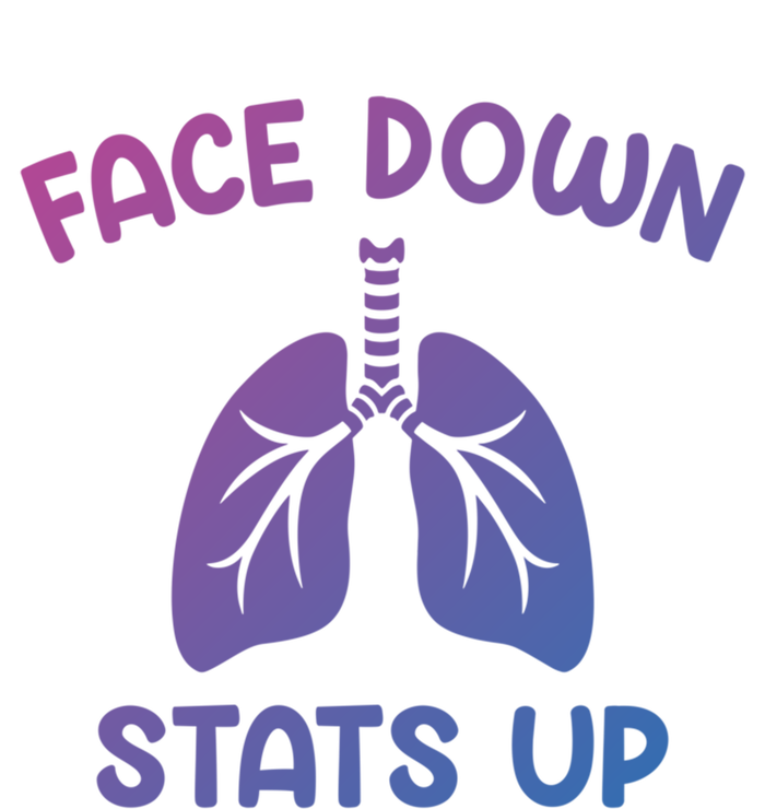 Face Down Sats Up Respiratory Therapist Cool Gift V-Neck T-Shirt