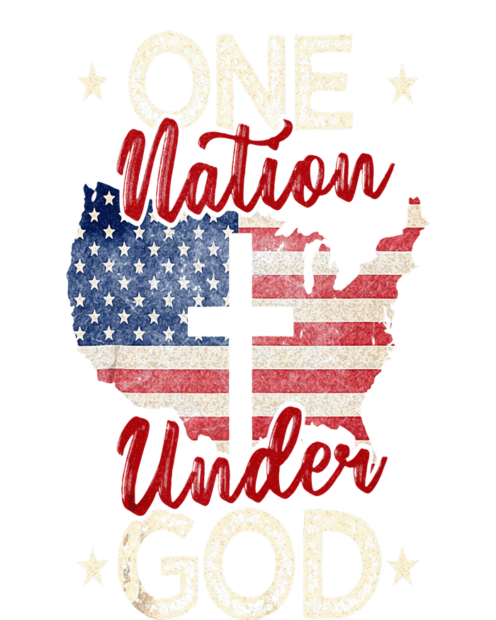 One Nation Under God Christian US Flag 4th Of July Faith Womens CVC Long Sleeve Shirt