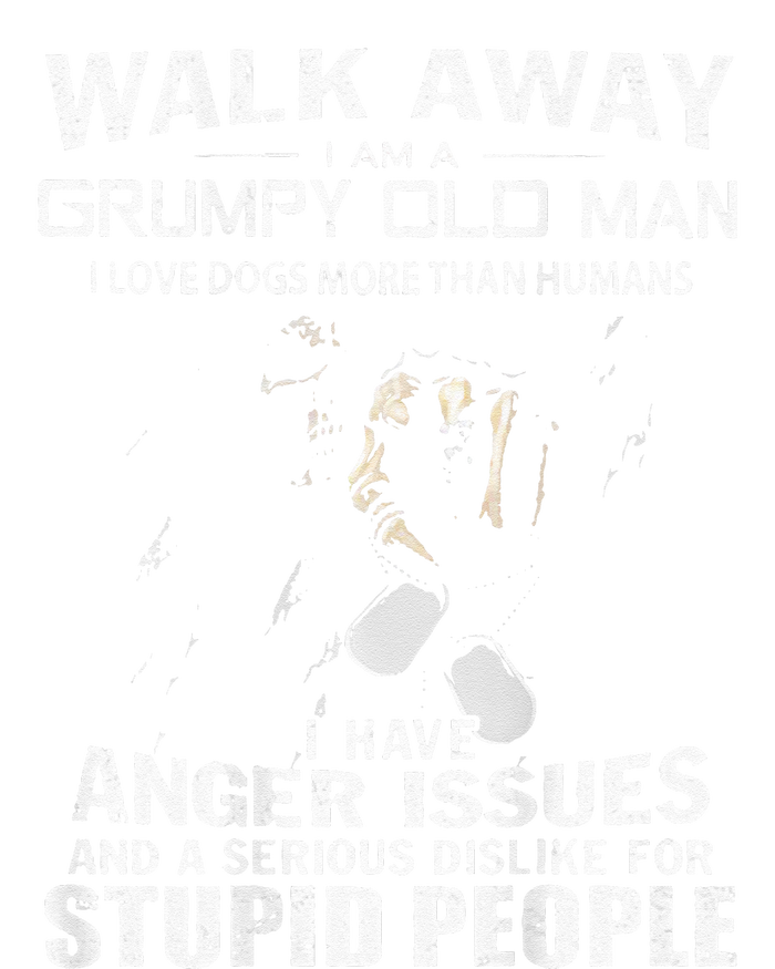 Walk Away I Am A Grumpy Old Man I Love Dogs More Than Humans Ladies Essential Flowy Tank