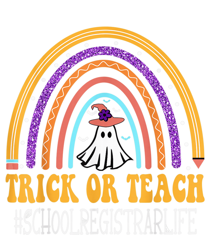 School Registrar Rainbow Trick or teach Funny Halloween T-Shirt