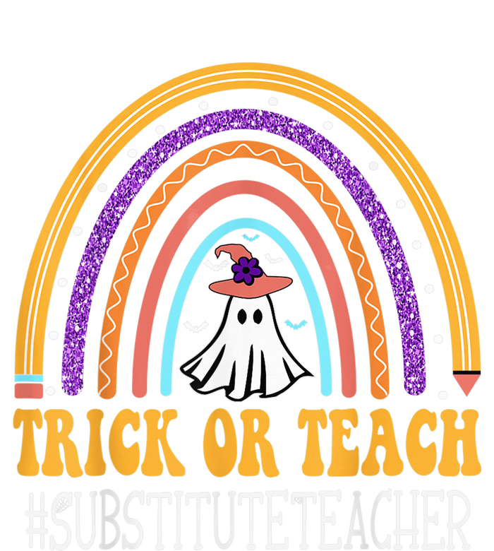 Substitute Teacher Rainbow Trick or teach Funny Halloween T-Shirt