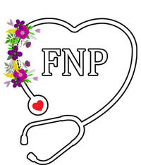 Fnp Family Nurse Practitioner Floral Heart Stethoscope Gift T-Shirt