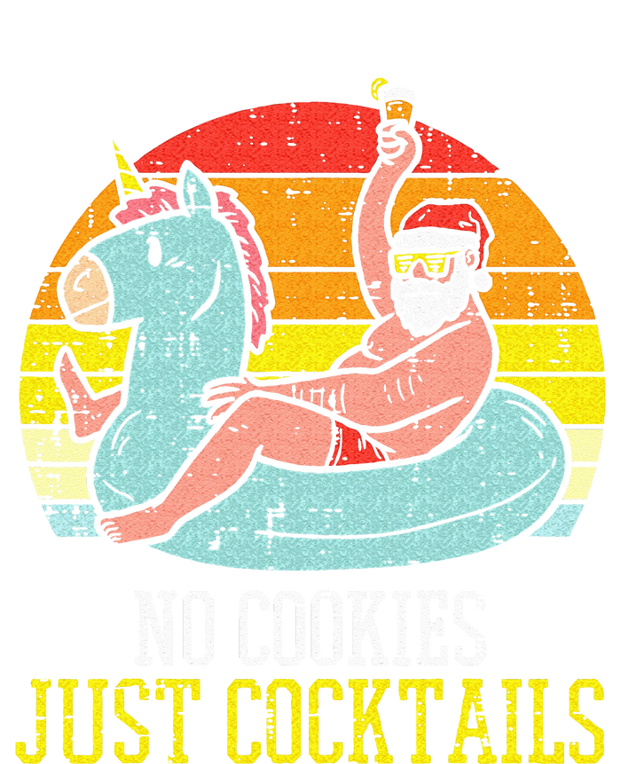 No Cookies Cocktails Santa Summer Christmas In July Xmas Tall Long Sleeve T-Shirt