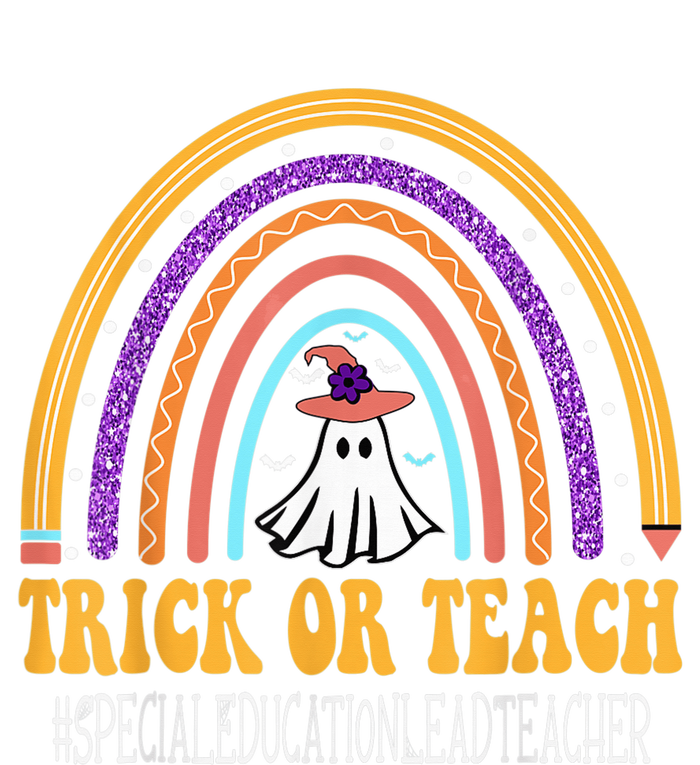 Special Education Lead Teacher Rainbow Trick or teach Funny Kids T-Shirt