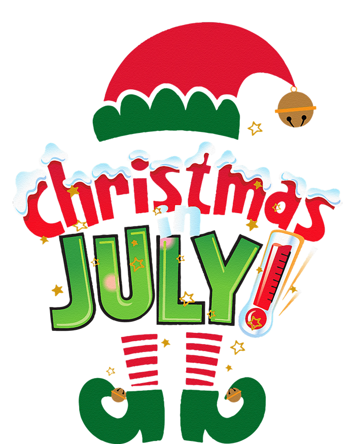 Funny Christmas In July Summer Elf Santa Xmas T-Shirt