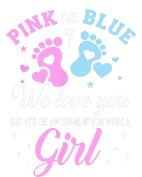 Gender Reveal Pink Or Blue Love You But Awesome If Were Striped Beanie with Solid Band