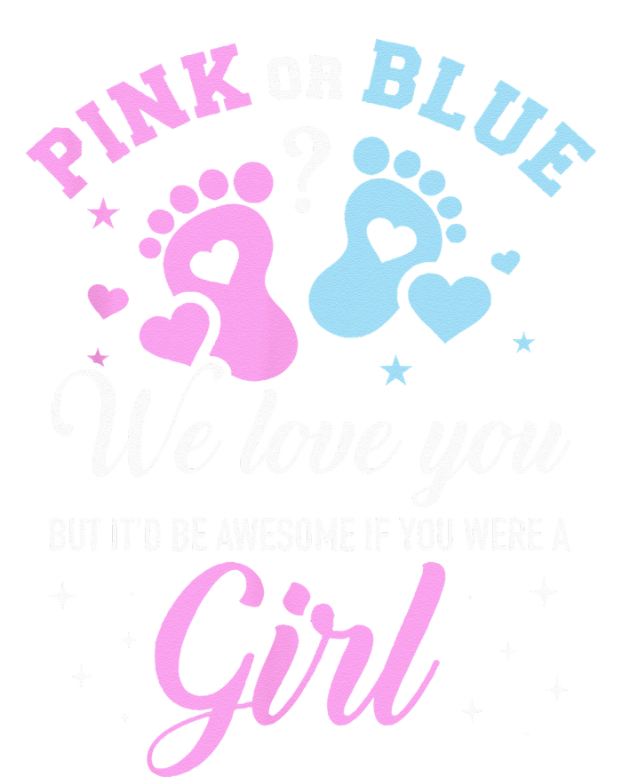 Gender Reveal Pink Or Blue Love You But Awesome If Were Striped Beanie with Solid Band