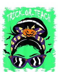 Trick or Teach Cute Halloween Teacher Messy Bun Retro Shades T-Shirt