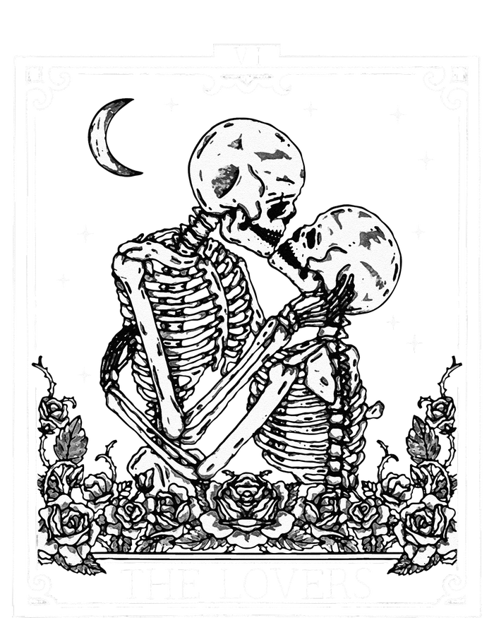 The Lovers Vintage Tarot Card Astrology Goth Halloween Women Women's Crop Top Tee