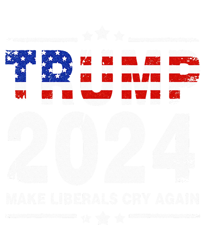 USA Flag President Trump 2024 Make Liberals Cry Again Funny Flexfit Unipanel Trucker Cap