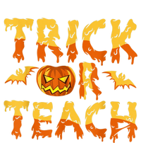 Retro Vintage Groovy Trick Or Teach Halloween Teacher Life Enza Ladies Jersey Football T-Shirt