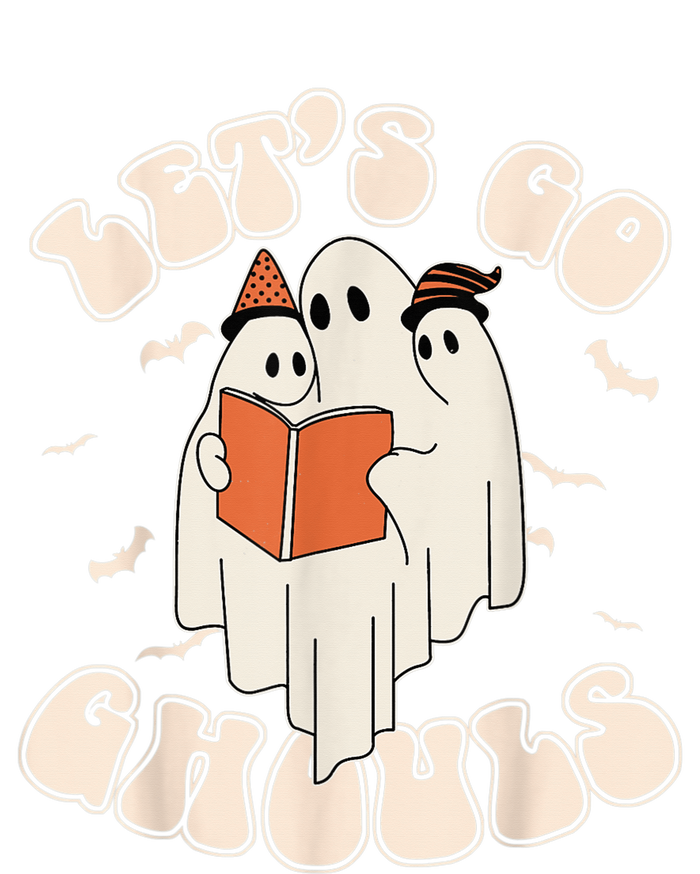 Lets Go Ghouls Retro Ghost Books Trick Or Teach Halloween T-Shirt