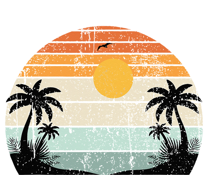 Sunshine Summer Vibes Palm Trees Beach Retro Tropical Summer Kids Long Sleeve Shirt