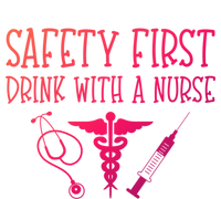 Funny Nurse Gift Safety First With A Nurse Rn Np Party Gift Kids Long Sleeve Shirt