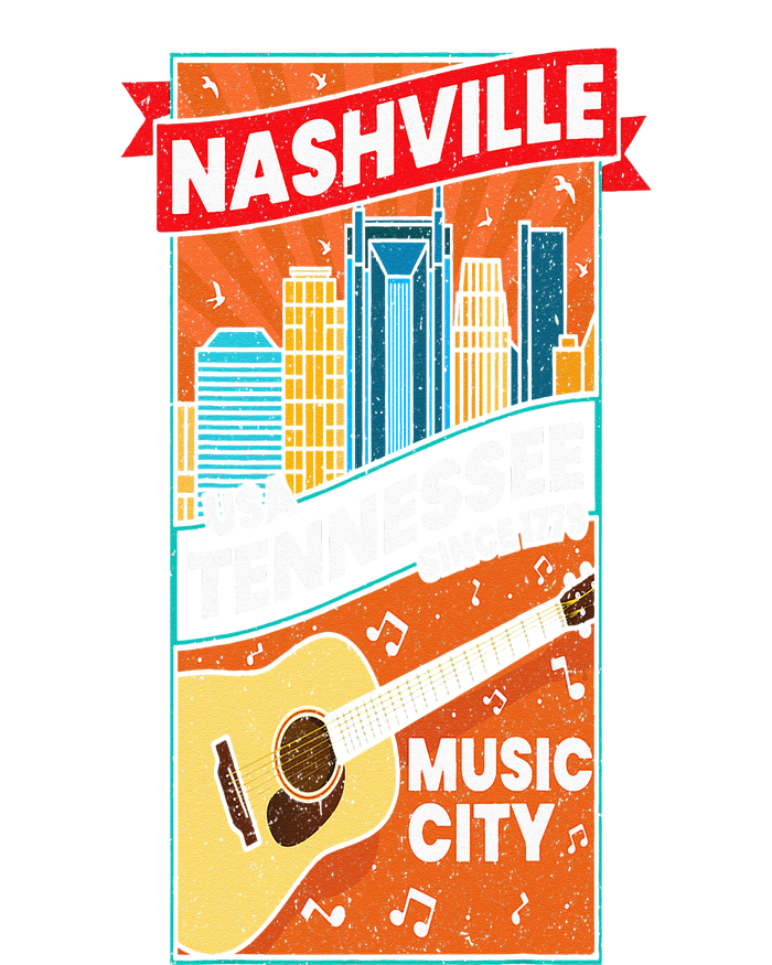 Nashville Tennessee USA Music City Guitar Musician Music Tall Sweatshirt