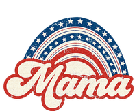 Mama Mini 4th Of July USA Flag Rainbow Mom Daughter Matching T-Shirt