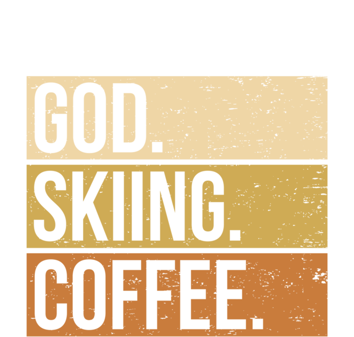 Retro God Skiing Coffee Gift For Skiers Premium T-Shirt