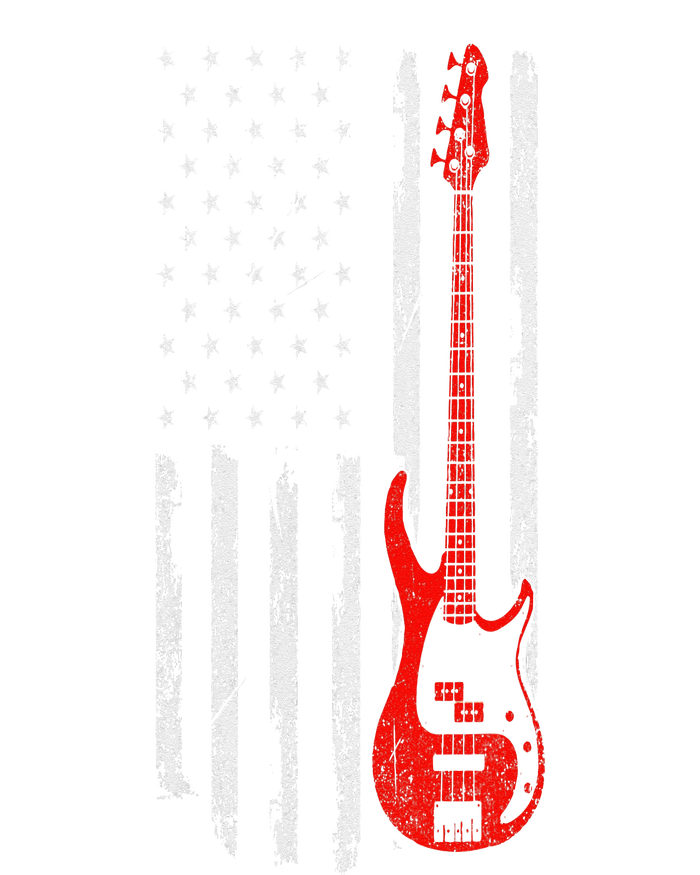 Bassist USA American Flag Bass Guitar Player Musician Mousepad