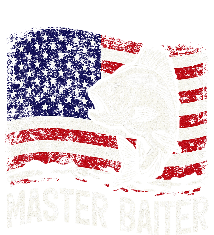 Fishing Lover Vintage American Flag Master Baiter T-Shirt