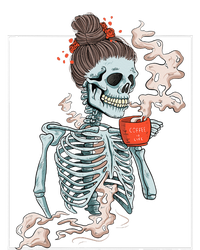 Coffee Skeleton Dead Vintage Distressed Drinking Skull T-Shirt