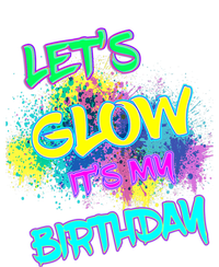 Lets Glow Its My Birthday Glow Party 80s Costume Party Women's Crop Top Tee