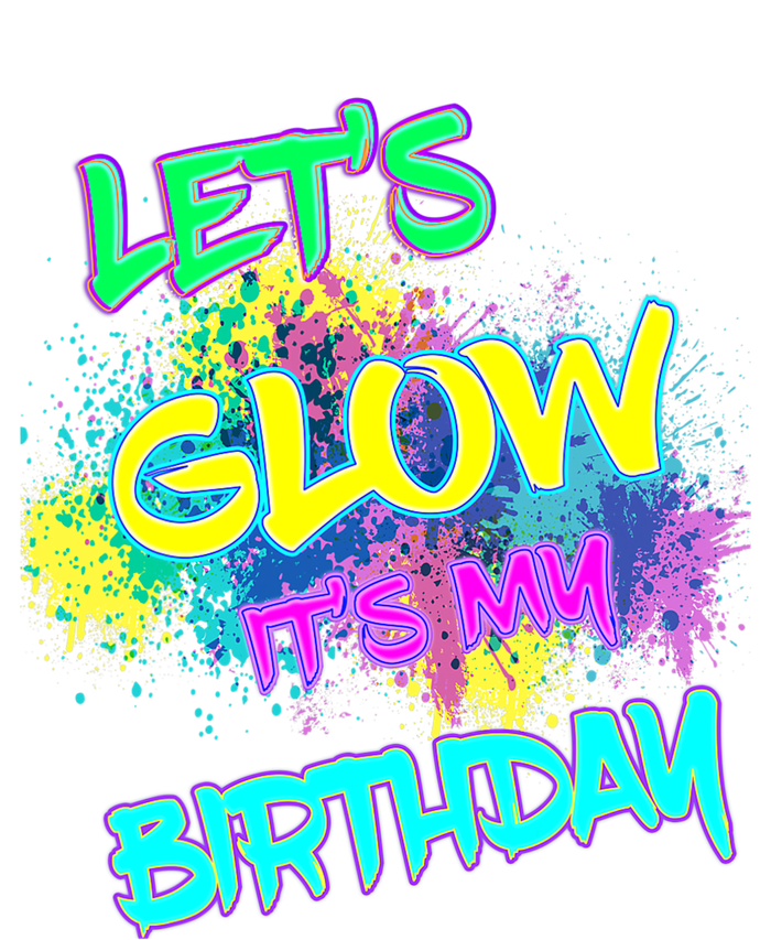 Lets Glow Its My Birthday Glow Party 80s Costume Party Women's Crop Top Tee