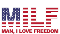 MILF Man I Love Freedom American Flag United States America Magnet