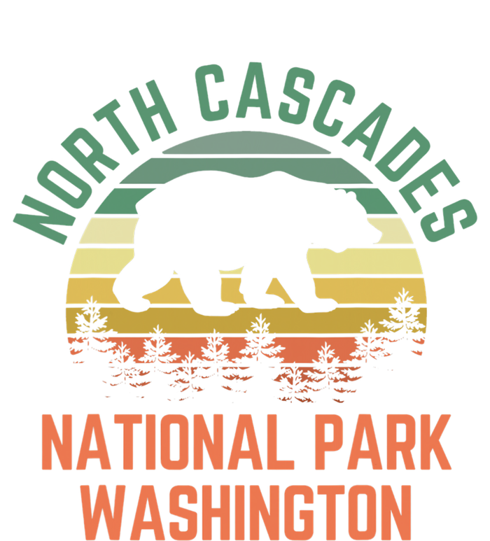 North Cascades National Park Washington Bear Hiking Retro Long Sleeve Shirt