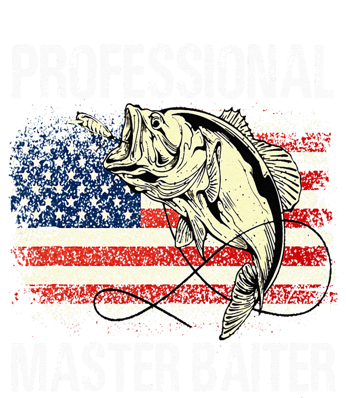 Funny Fishing Professional Master Baiter Retro American Flag T-Shirt