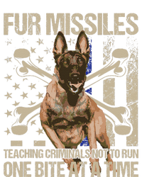 Fur Missiles Teaching Criminals Blue Line K9 Dog Unit Police Women's Knotted Racerback Tank