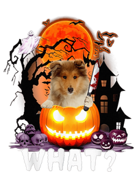 Funny Dog What? Rough Collie With Knife Halloween Costume T-Shirt