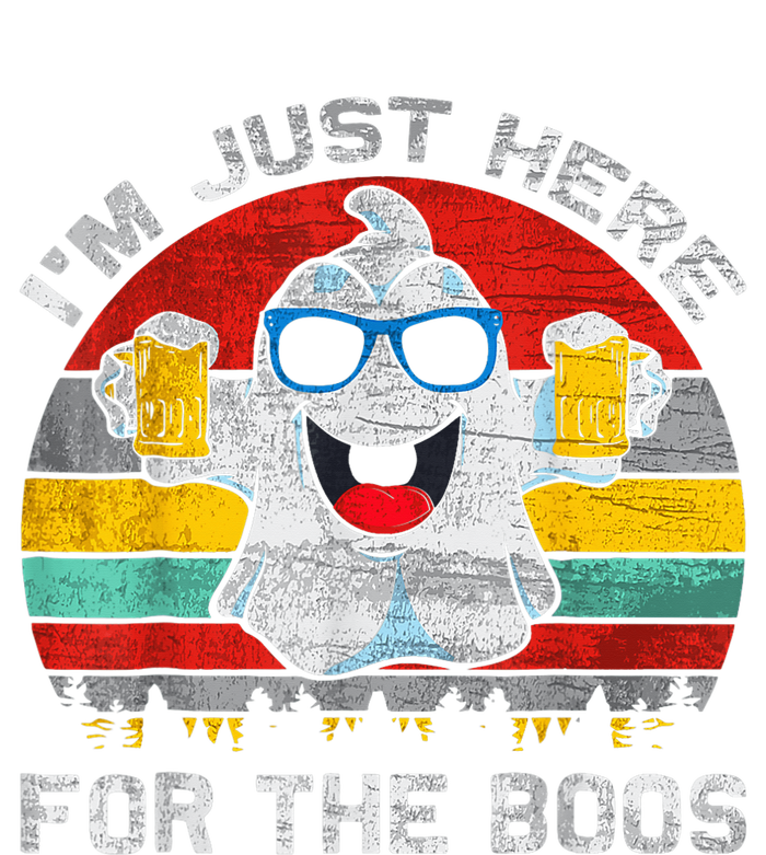 Retro Halloween I'm Just Here For The Boos Cute Ghost Beer T-Shirt