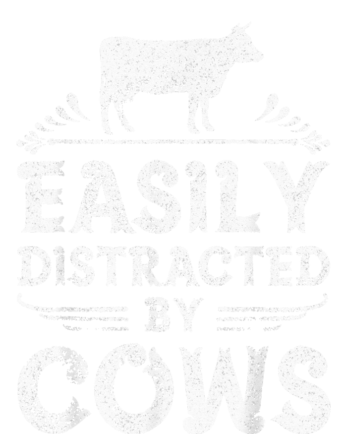 Easily Distracted By Cows Funny Cow Farmer Gifts Tee Womens CVC Long Sleeve Shirt