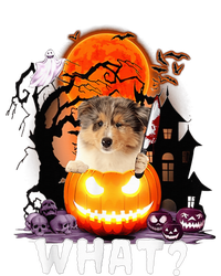 Funny Dog What? Rough Collie With Knife Halloween Costume T-Shirt