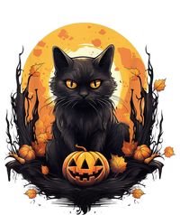 Scary Black Cat Pumpkin Halloween Costume Boy GIrls Kid T-Shirt