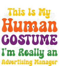 This is My Human Costume I'm Really Halloween Themed Party Enza Ladies Jersey Colorblock Tee