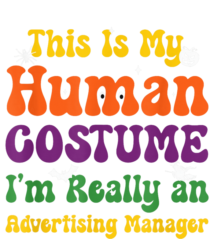 This is My Human Costume I'm Really Halloween Themed Party Enza Ladies Jersey Colorblock Tee