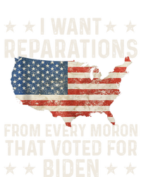 I Want Reparations From Every Moron That Voted For Biden Ladies Long Sleeve Shirt