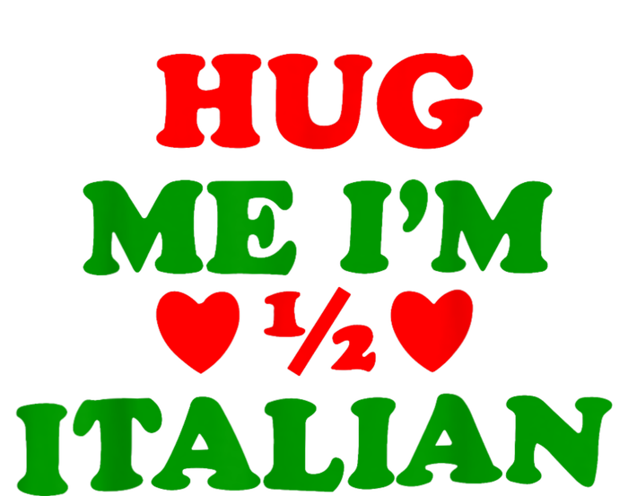 Hug Me Im 1/2 Half Italian Funny American Italian Women's Racerback Cropped Tank