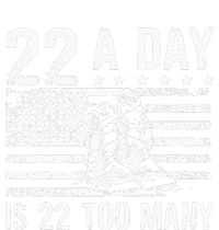 22 A Day Is 22 Too Many Veteran Lives Matter USA Flag Canvas