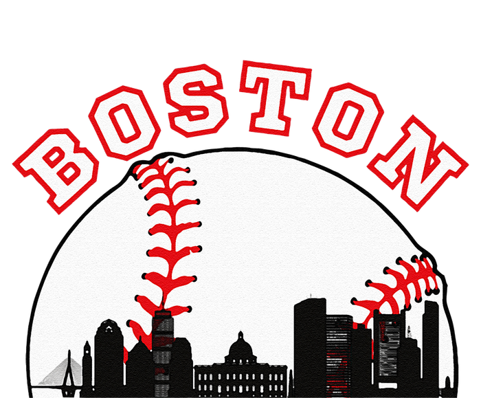 Boston Baseball Boston MA Cityscape BOS Skyline Performance Sprint T-Shirt