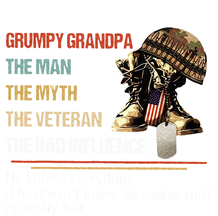 Grumpy Grandpa The Man The Myth The Veteran T-Shirt